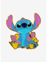 Loungefly Disney Lilo & Stitch Smiling Stitch with Tulips Enamel ...