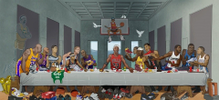 Nba Stars &quot; &quot; &quot; Last Supper Kobe Bryant Jordan