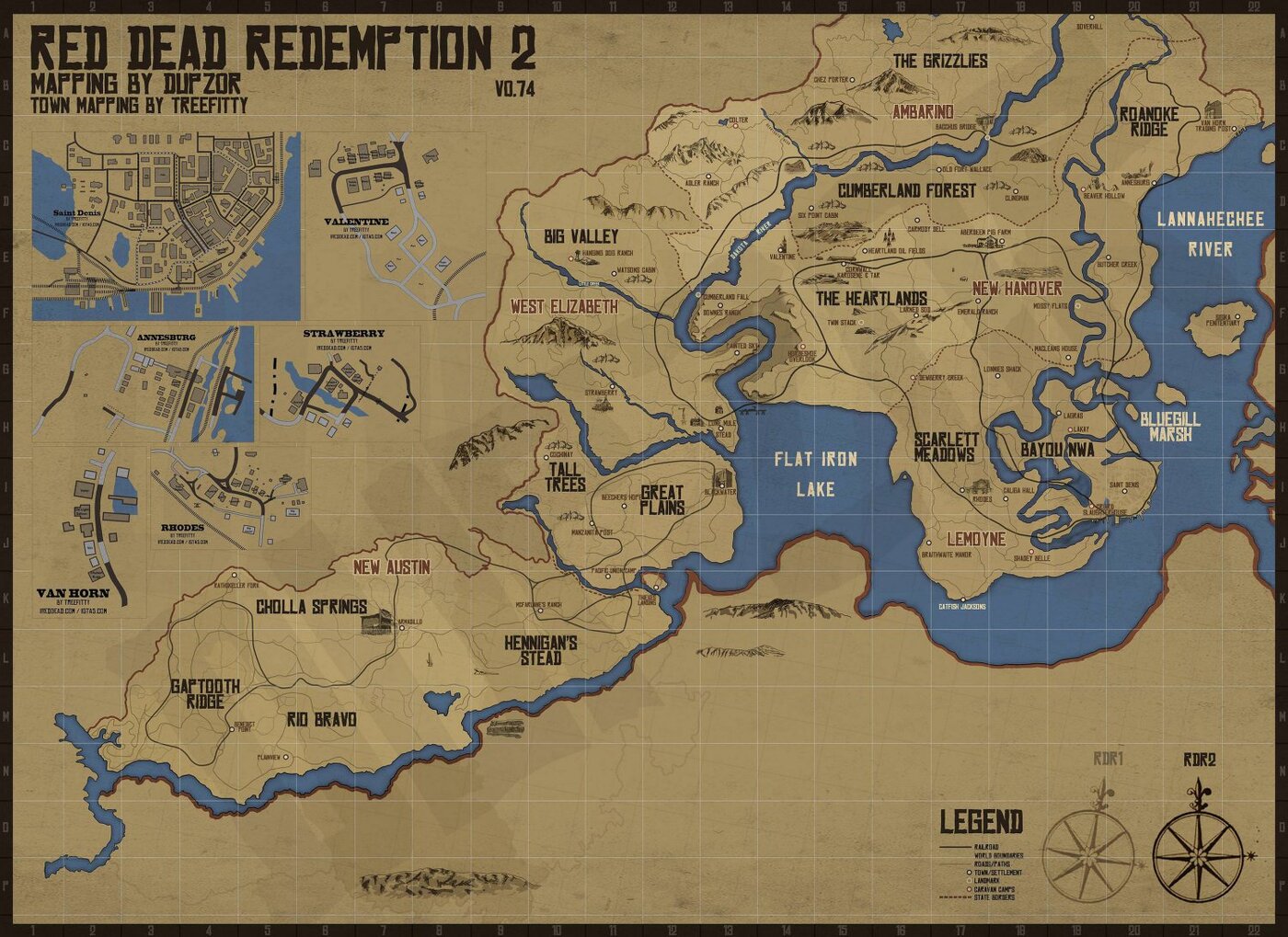 Red Dead Redemption 2 Map - Red Dead Redemption 2 - Posters and