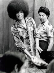 Angela Davis (B1944) American Black Activist, Here in 1972 During Her Trial