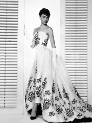 Audrey Hepburn. &quot;Sabrina Fair&quot; 1954, &quot;Sabrina&quot; Directed by Billy Wilder. Custome by Edith Head