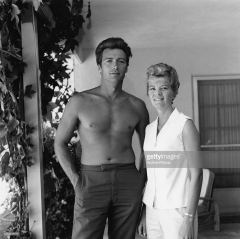 American actor Clint Eastwood with his first wife Maggie Johnson ...