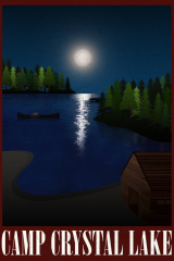 Camp Crystal Lake Retro Travel Poster