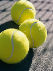 Close-up of Three Tennis Balls