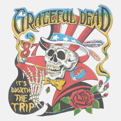 Grateful Dead Worth The Trip T Shirt (Grateful Dead) (Bob Dylan and the Grateful Dead 1987 Tour)