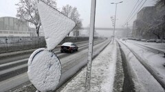 Heavy snowfall in Serbia