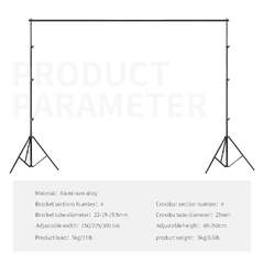 Neewer Background Stand Support System 26m X 3m/85ft X 10ft Kit With Carrying Case For Muslins Backdropspaper And