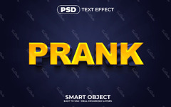 Prank 3D Text Effect | Photoshop PREMIUM PSD File