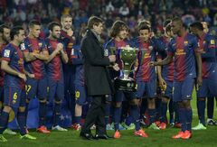 Barca Celebrates La Liga Title At Rain Soaked Nou Camp