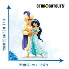 Disney Princess Jasmine and Aladdin Star Mini Cardboard Cutout 89cm (Jasmine)