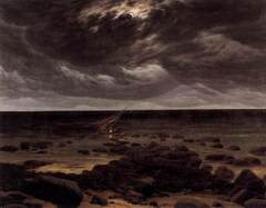 Seashore by Moonlight (Caspar David Friedrich Seashore With Shipwreck By Moonlight)