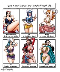 one piece, boa hancock, nami, nefertari vivi, nico robin - R34 Vault