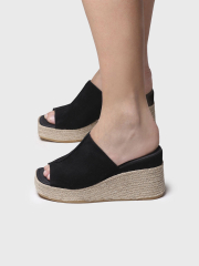 ▷ Clog espadrille | Espadrille with wedge - MIRIAM colour Black