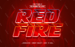 Red Fire Flame 3D Text Effect | Photoshop PSD File