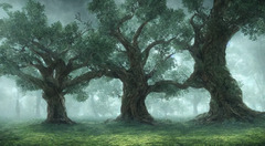 huge magical tree with fairy dust, magical atmosphere, | Stable ...