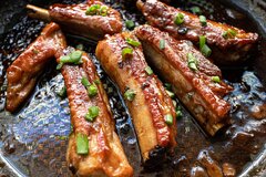 Lazy Pan-Fried Lemongrass Pork Ribs with Sweet & Savory Glaze ...