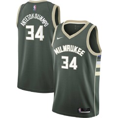 Nike Antetokounmpo Giannis Swingman Icon Jersey 10/12 (M) (Giannis Antetokounmpo Milwaukee Bucks)