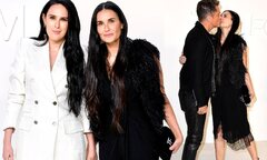 Demi Moore and Rob Lowe share a kiss or two alongside Rumor Willis ...