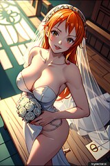 nami (one piece), ai generated, anime, hentai, waifu - R34 Vault