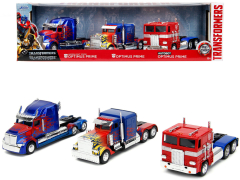 Transformers Optimus Prime Trucks Set of 3 pieces Hollywood Rides Series (Transformers The Last Knight Optimus Prime 3 Car Set)