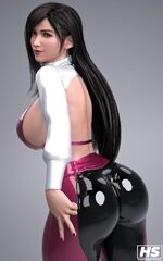 Final Fantasy Hentai - Long Hair, Solo, Thick Thighs, Tifa ...