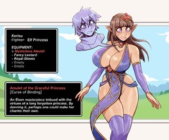 brellom, curse, cursed item, dark-skinned female, elf female - R34 ...