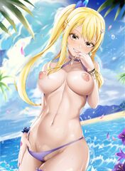 lucy heartfilia - half naked - fairy tail hentai