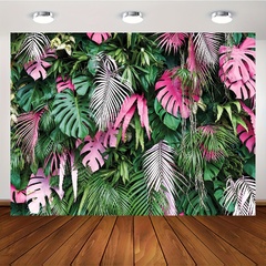 CGXINS Tropical Palm Leaves Picture Photography Backdrop ft for Hawaiian Luau Party s Jungle Safari Plants Photo Background Birthday (Tropical Jungle Leaves Backdrop)