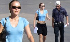 Lily-Rose Depp flashes her taut stomach in a crop top and mini ...