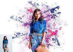 Paint Splash Effect Photoshop Action - MasterBundles