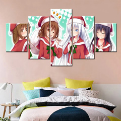 5 Pieces Painting Christmas Anime Girls ...