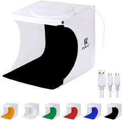 mini photo studio super bright photography light box lightbox portable shooting light tent with 6 colors photography backdrops waterproof background (Mini Photo Studio)