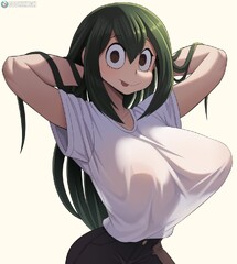 my hero academia, tsuyu asui, cooliehigh, 1girls, 2023 - R34 Vault