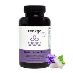 Zenkgo Herbal Mood Plus Mood Support Calm Mind & Stress Relief (Zenkgo Advanced Joint Support Supplement)