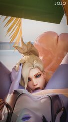 overwatch, overwatch 2, mercy, widowmaker, 2girls - Rule 34 World