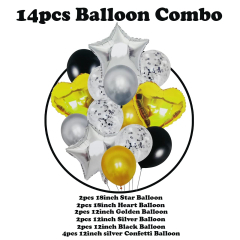 Buy Party Propz Golden Silver Balloons for Birthday s ...