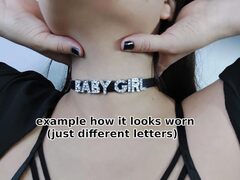 Baby Girl Choker Collar Cute Kawaii Necklace Submissive ChokerFi (Baby Girl Choker Necklace)