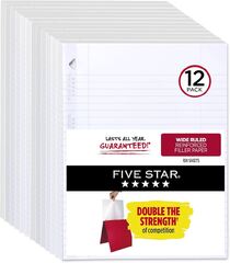 Five Star Reinforced Filler Paper Plus Study App (Five Star Reinforced Filler Paper Wide Ruled)