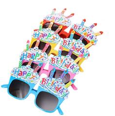 EBTOYS Happy Birthday Candle Sunglasses Novelty Sunglasses for Birthday Gift Party Supplies,4 Pack