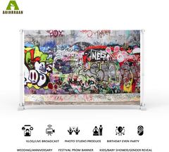 Aoihrraan ,5m Urban Street Graffiti Backdrop Vintage ...