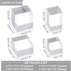 OLYCRAFT 4PCS Clear Acrylic Cube Acrylic Jewelry Display Bases ...