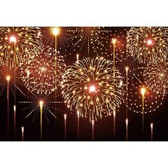 2024 Happy New Year Backdrop ft Colorful Fireworks Photography Background New Years Eve Party Family Celebration Ceremony Countdown Banner ...