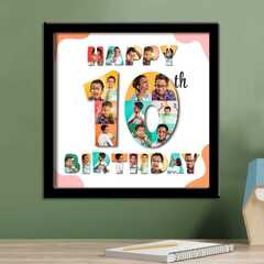 Personalized Number Birthday Collage frame gift -Presto