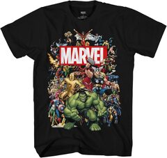 The Avengers Marvel with Wings Thor Hulk Iron Man Avengers Spiderman Daredevil Strange Loki Thanos Adult Mens Graphic Tee T-Shirt Apparel (Marvel Avengers T-Shirt)