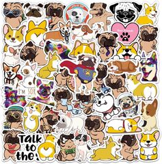 V-Harna Cute Dog Stickers| 50Pcs Kawaii Pug Stickers, India | Ubuy