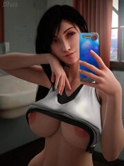 Final Fantasy Hentai - Long Hair, Big Breasts, Tank Top, Red ...