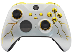 Un-modded Custom Controller Compatible with Xbox ONE Elite Series 2 (Elite Controller Gold Thunder)