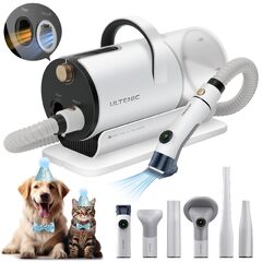 Ultenic P30 Combo Pet Grooming & Drying Kit (Ultenic Dog Grooming Vacuum Kit, Pet Hair Vacuum & Dryer 3-in-1 for Dogs Cats, Dog Vacuum Brush for Shedding Grooming, Suitable for Thick Short Long)