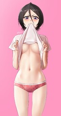 waligner, bleach, kuchiki rukia, 1girl, black hair - Anime R34