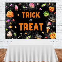 Lofaris Trick Or Treat Pumpkin Happy Halloween Backdrop Halloween Backdrop